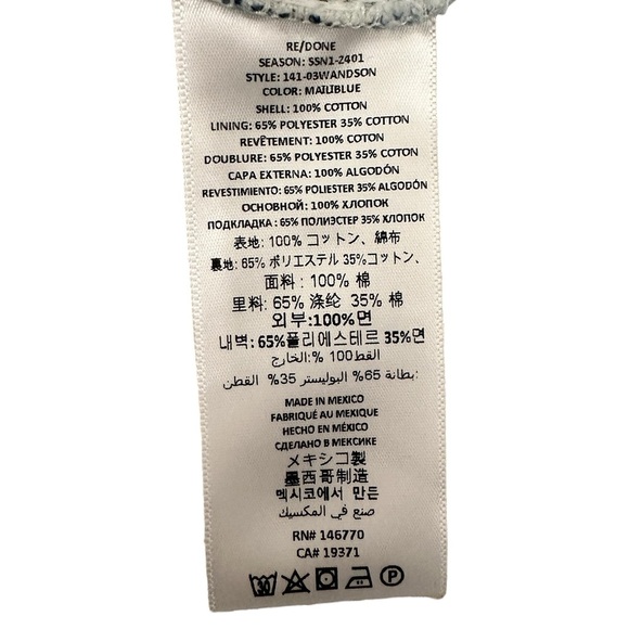 NEW! Re/Done Jeans 90’s High Rise Ankle Crop Denim Maliblue Size 25 $225 MSRP - Picture 11 of 11